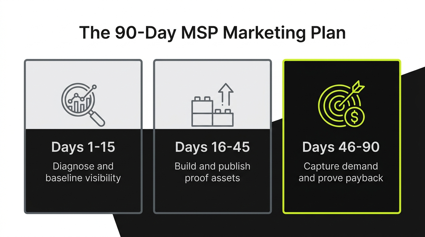 The 90-day MSP marketing plan timeline