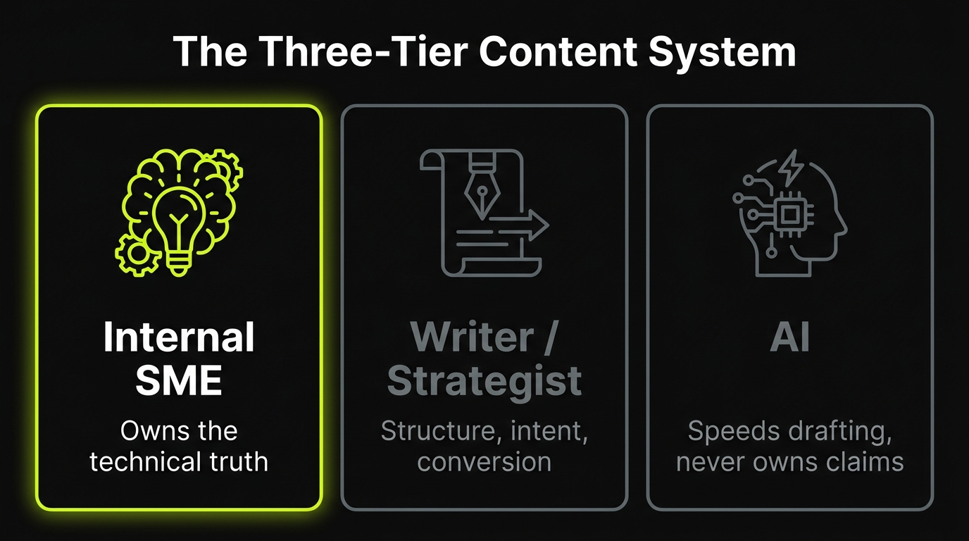 The three-tier MSP content production system