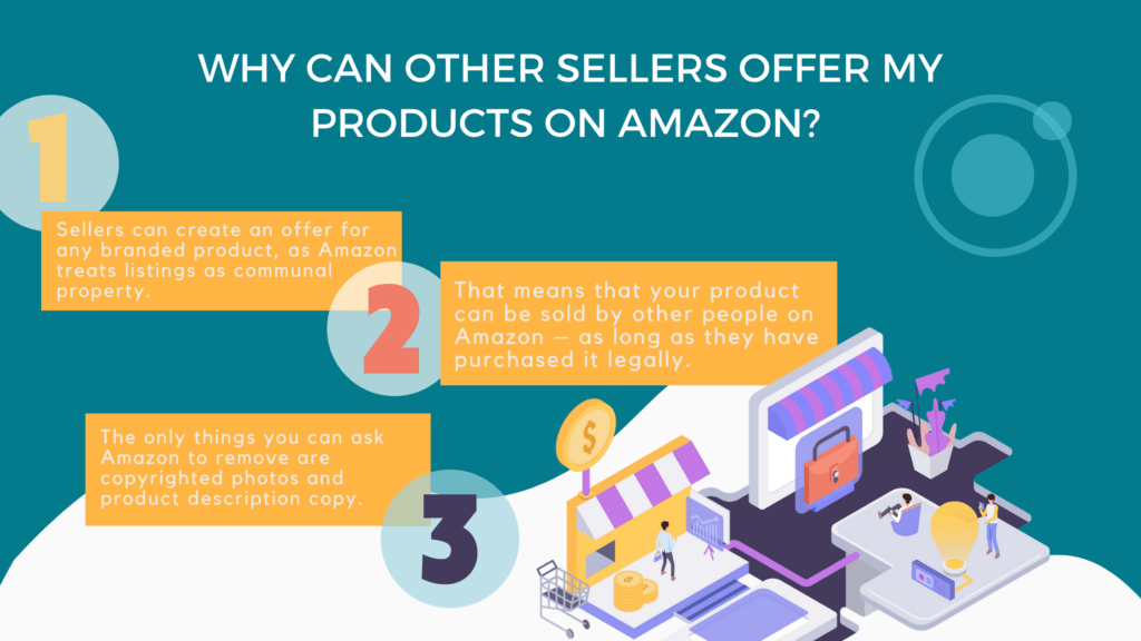 Infographic on Amazon's philosophy on brand protection. What are the rules on Amazon for selling other brands' products?