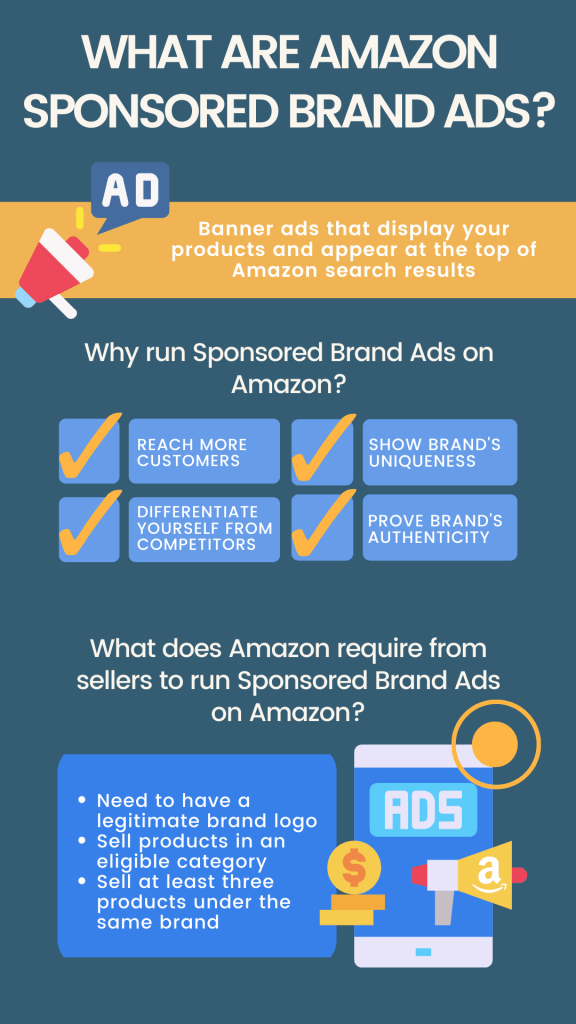Sponsored Brand Ads on Amazon can help sellers stand out from the competition, proof brand authenticity & increase sales