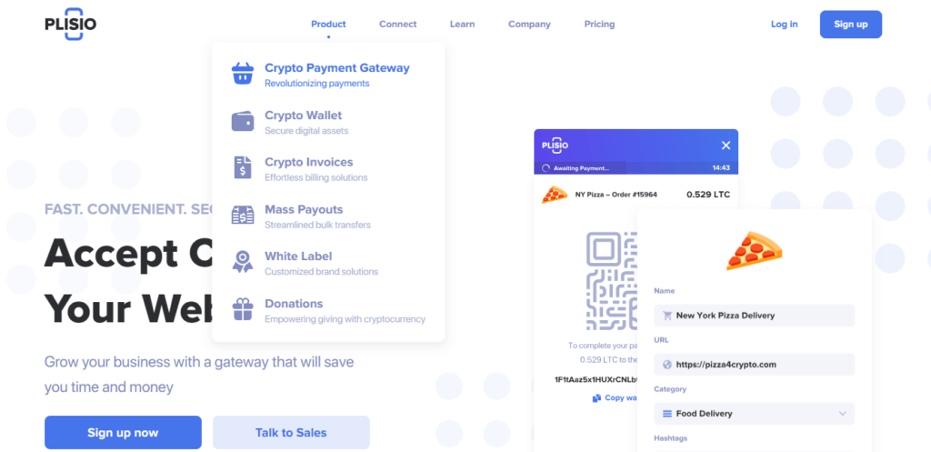 Plisio homepage illustration