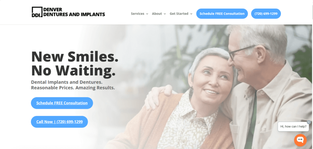 Denver Dentures and Implants homepage illustration