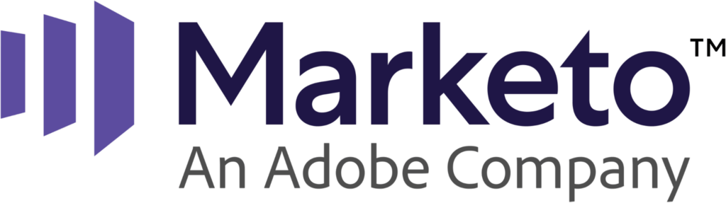Marketo company logo and purple icon on the left.