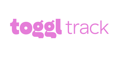 Offizielles Toggl Track-Logo in Rosa.