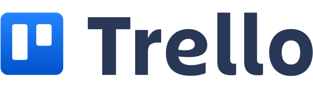 Official Trello company logo with their blue square icon on the left.