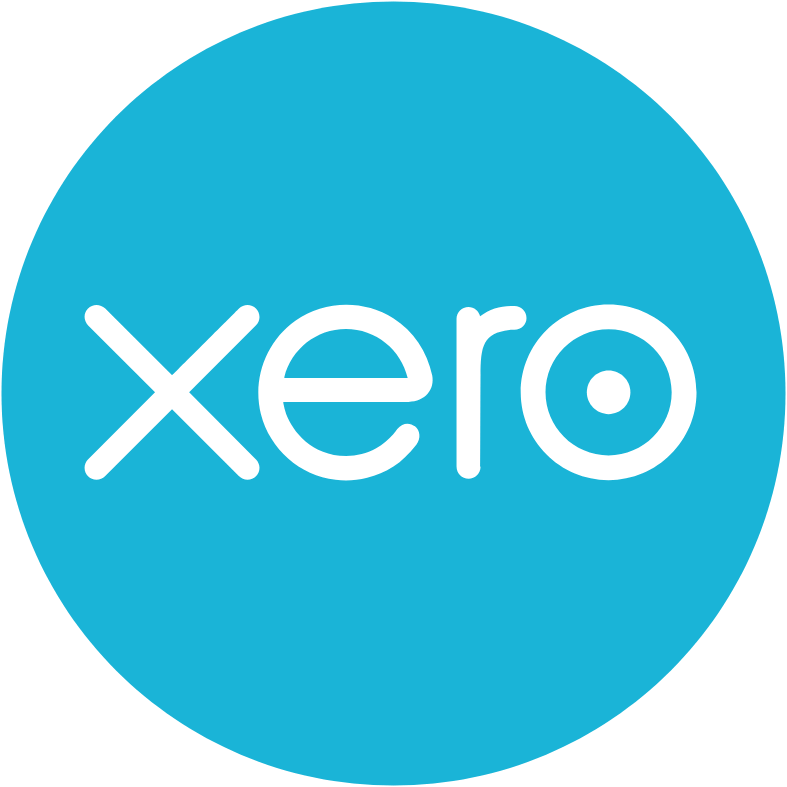 Offizielles Xero-Logo im gebrandeten blauen Kreis.