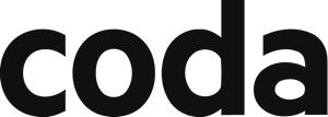 The official Coda logo in black.
