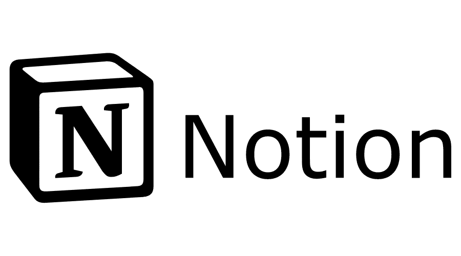 شعار Notion الرسمي مع أيقونة الشركة على اليسار.