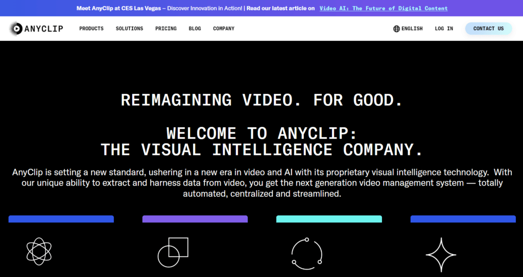 A screenshot of the ‘About Us’ page on the AnyClip website.
