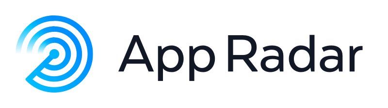 Image showing App Radar’s logo as one of the ASO optimization tools to track app downloads, engagement, and retention.