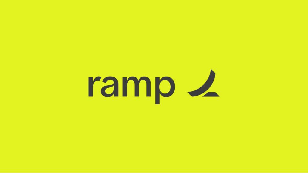 Ein Bild des Ramp-Logos neben dem Wort "Rampe" auf gelbem Hintergrund. 