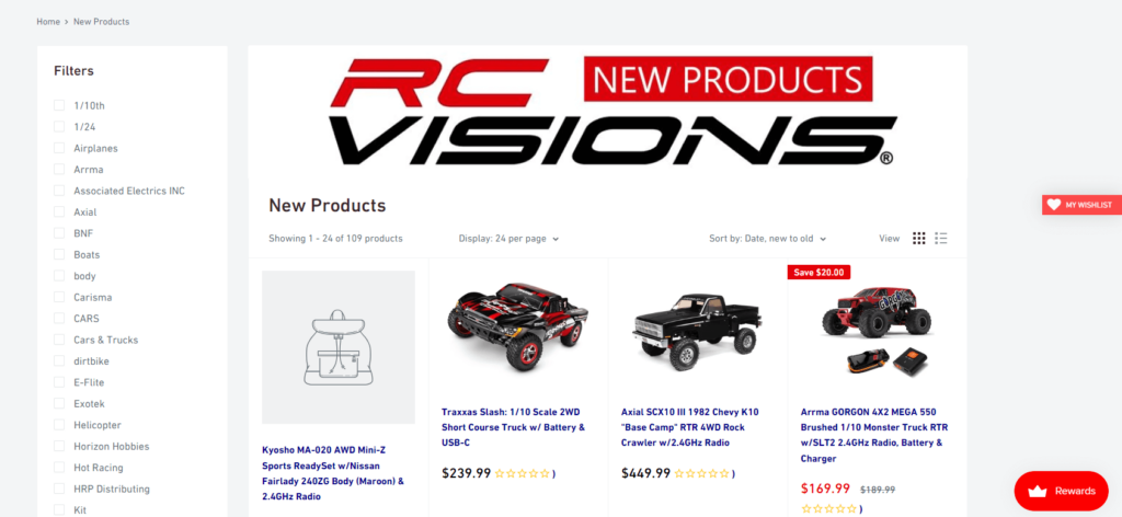 RC Vision website analysis