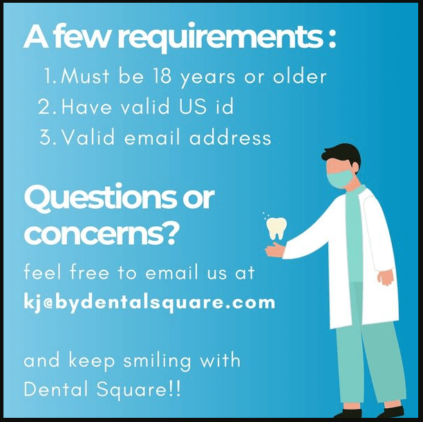 A Facebook Ad Creative detailing the requirements for a free dental checkup