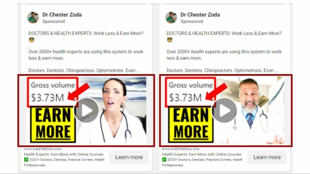 An example of an A/B testing ad video for Facebook Ads for Dentists