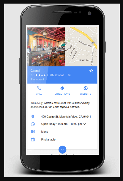 Business showing as Google rich results via LocalBusiness Schema Markup