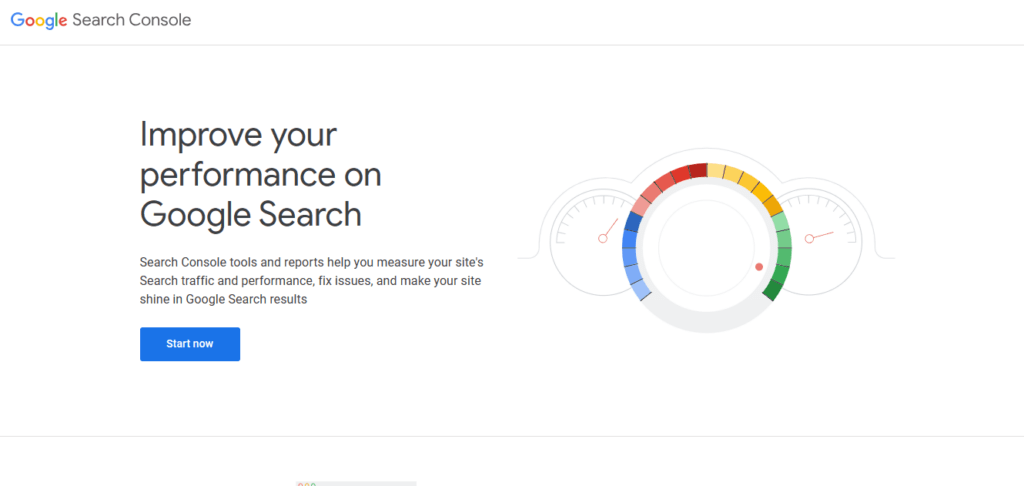 Google Search Console homepage illustration