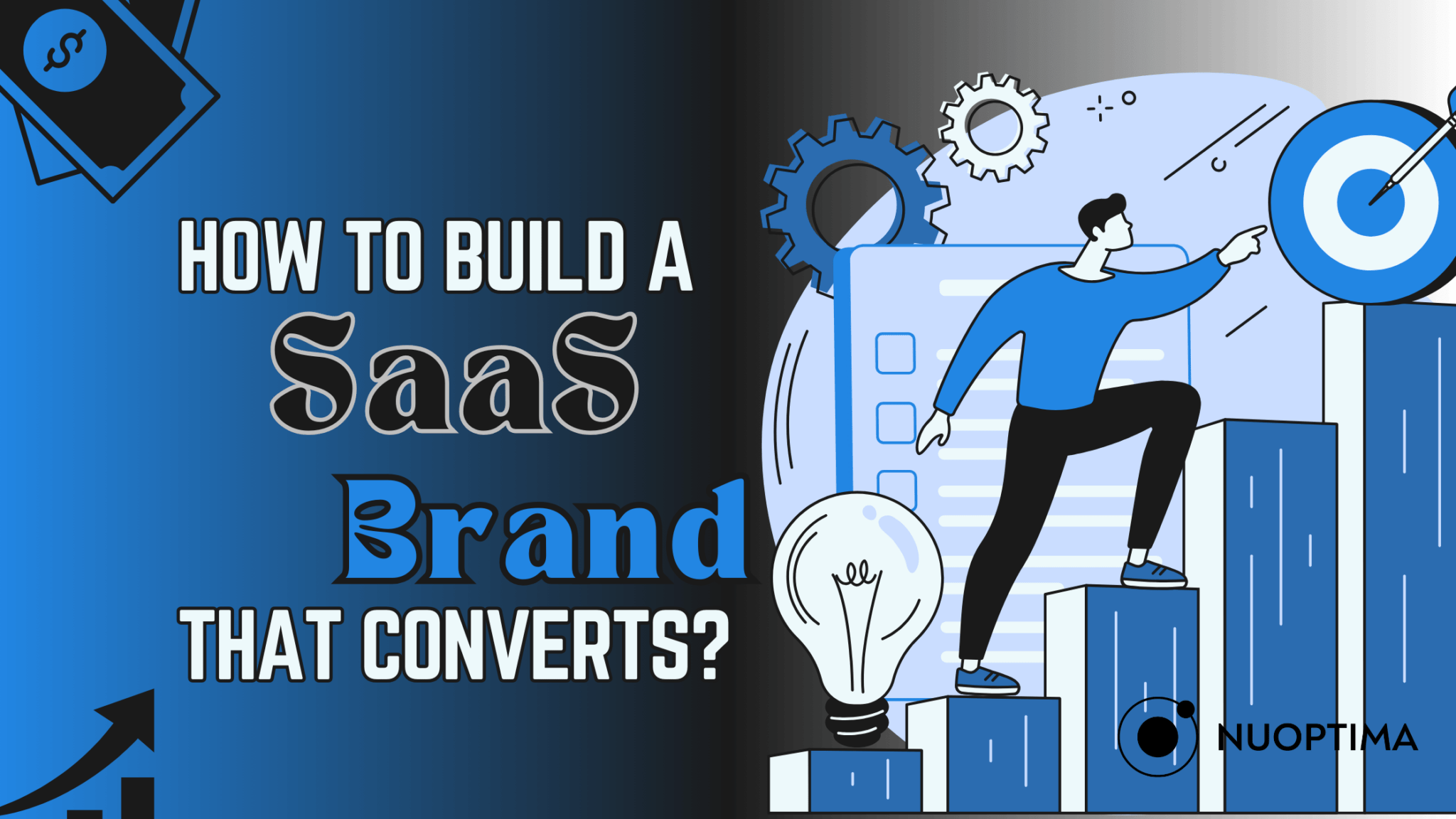 Saas branding that converts vector design illustration