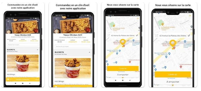 Texas Chicken Google Play App and images