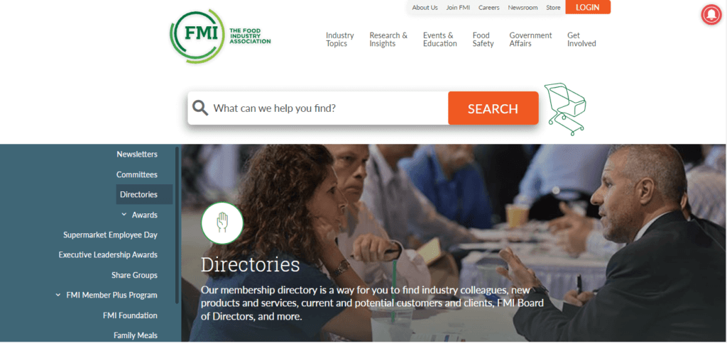 The Food Industry Association homepage illustration