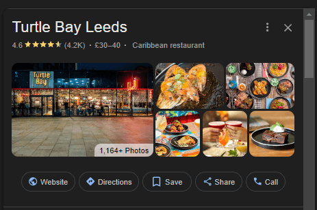 Turtle Bay Leeds GMB Profile