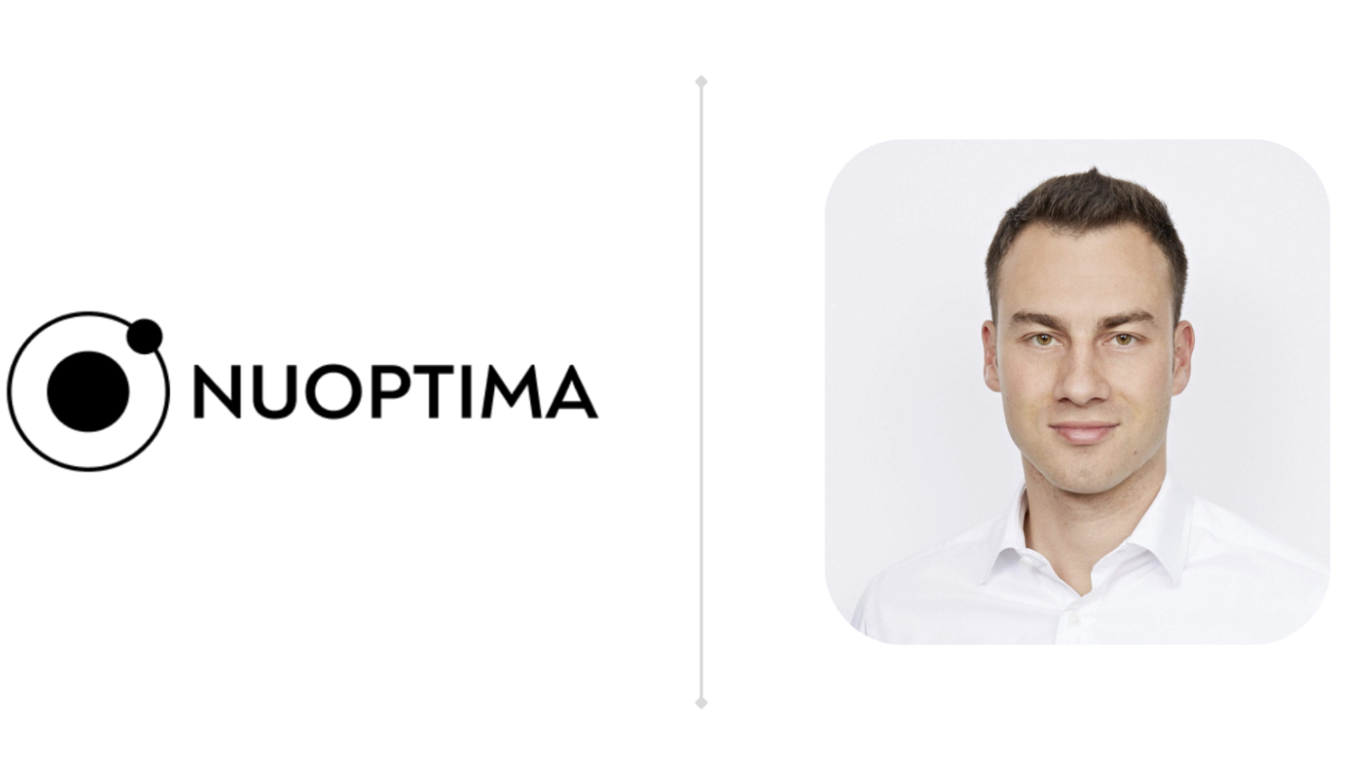 Logo of NUOPTIMA and photo of Alexej Pikovsky.
