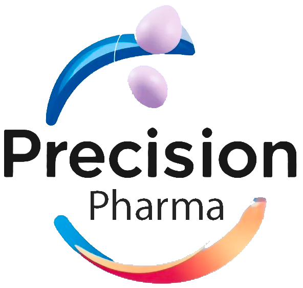 The logo of Precision Pharma.