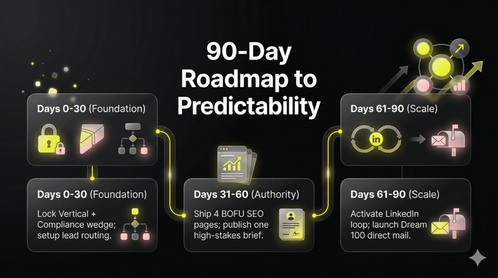 Filter graphic blocking low-intent leads while passing high-intent leads to a 60-minute assessment calendar.