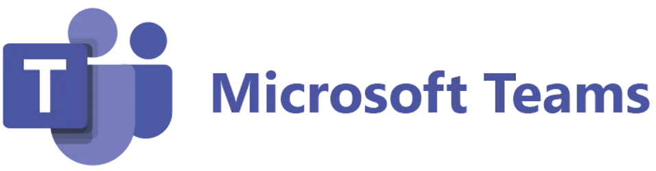 Microsoft Teams logo and the blue company icon on the left.