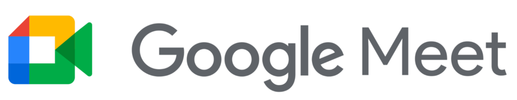 Official Google Meet logo with multicolored company icon.