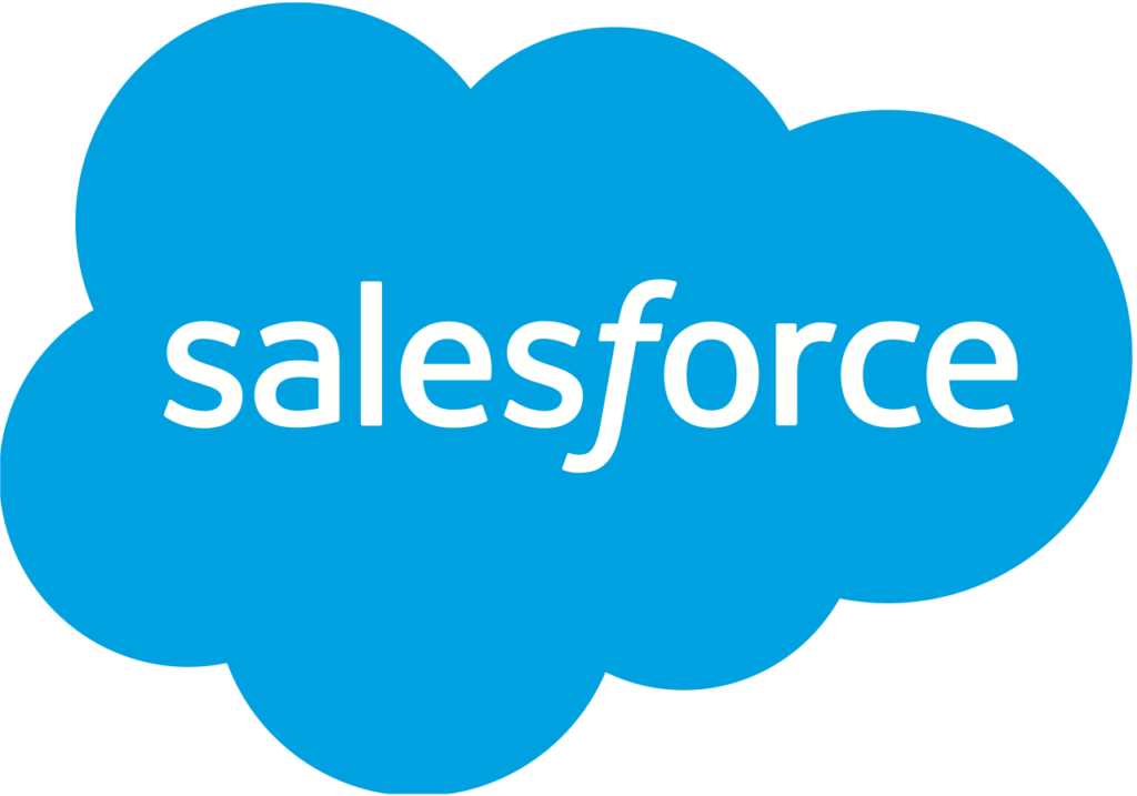 Official Salesforce logo in the blue cloud company icon.