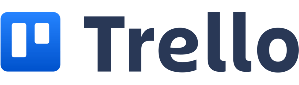 Official Trello company logo with their blue square icon on the left.