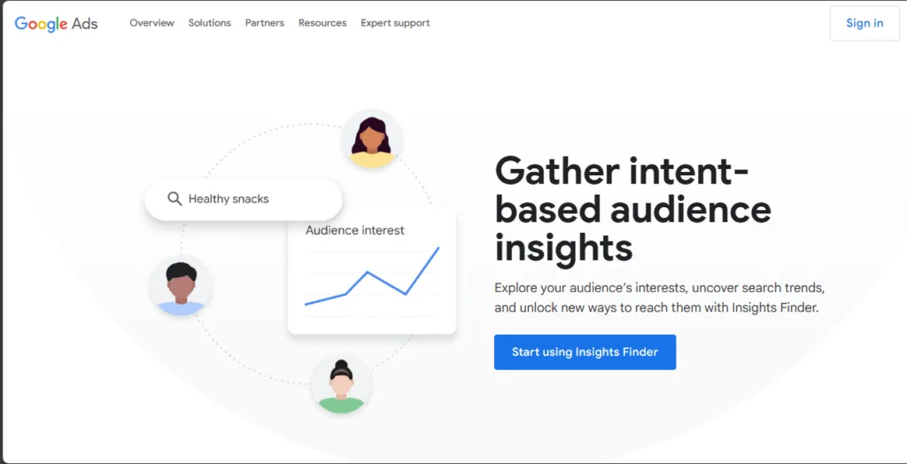 Google ad audience homepage illustration