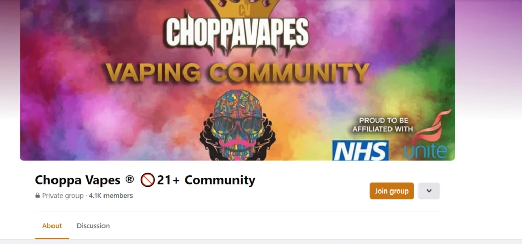 Choppa Vapes Facebook page